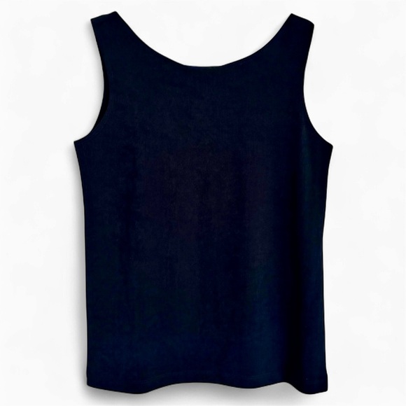 NWT Chico’s Travelers Reversible Tank Top Navy Blue Sleeveless Size 1 (M 8/10) - Picture 3 of 6